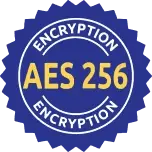 AES 256-bit encryption badge