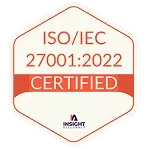 ISO/IEC 27001:2022 certified badge